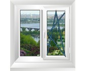 Двухчастное окно Rehau Ecosol с установкой